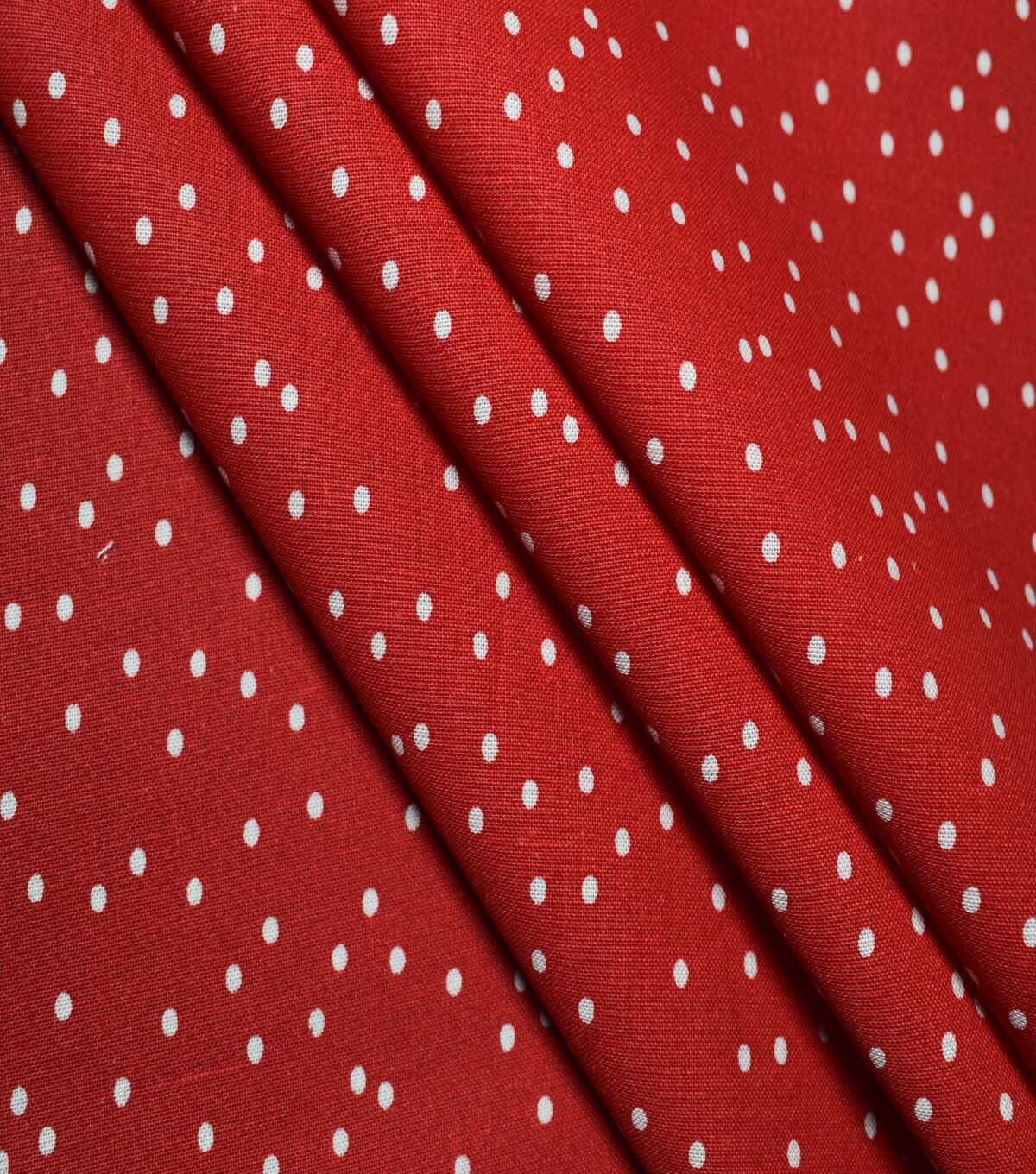 Dots on Racing Red Cotton Fabric by Quilter's Showcase