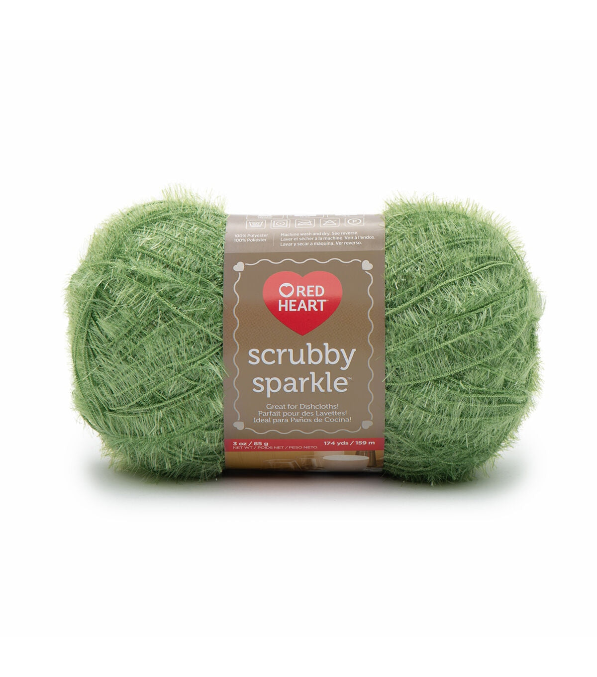 Red Heart Scrubby Sparkle 174yds Worsted Polyester Yarn