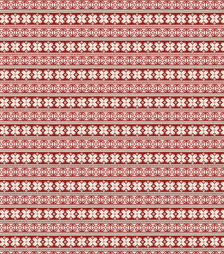 Red & Cream Fair Isle Super Snuggle Christmas Flannel Fabric
