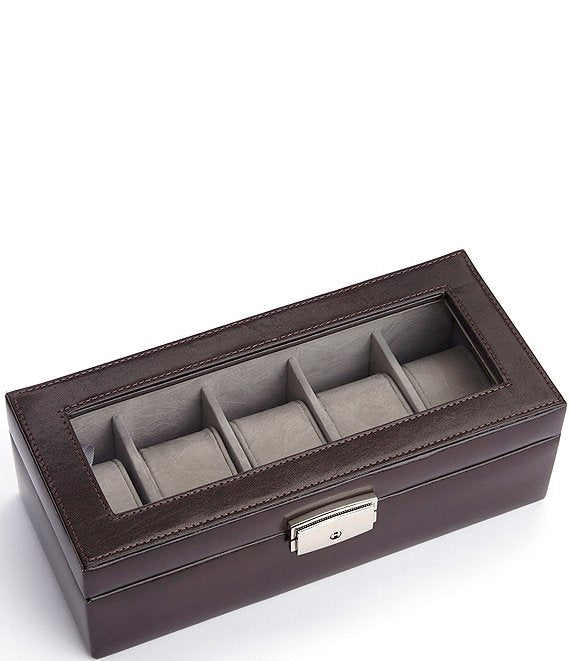 Aristo Leather Five Slot Watch Box