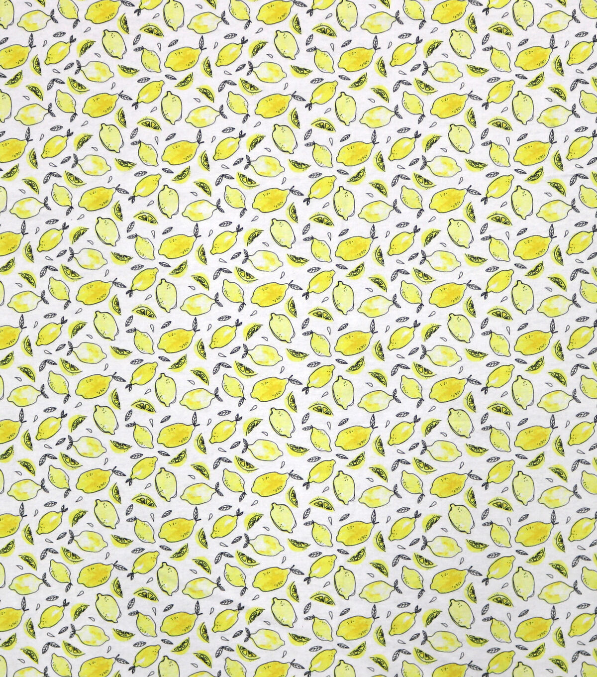 Lemon Sketch Super Snuggle Flannel Fabric