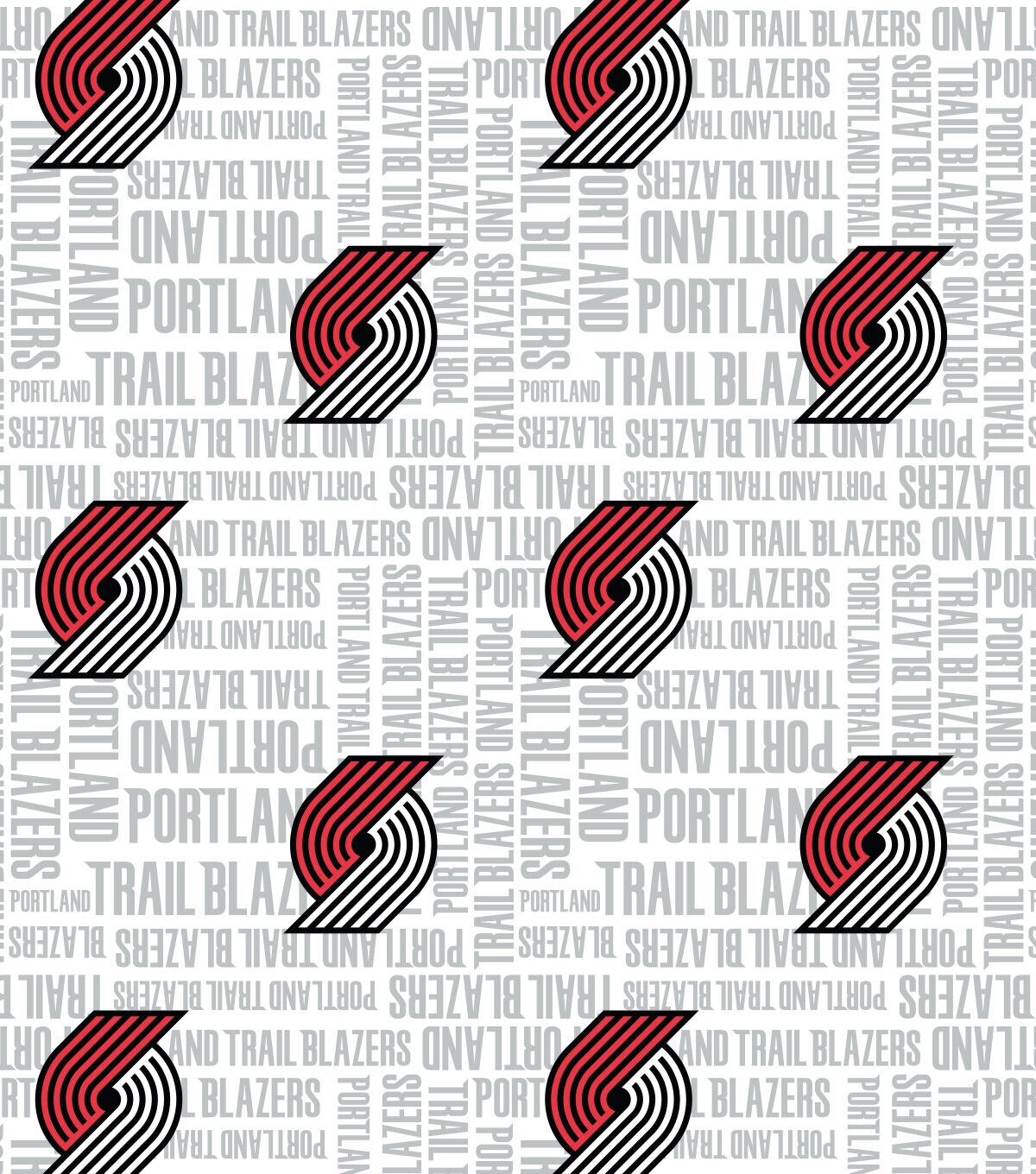 Portland Trailblazers Toss Wordmark NBA Fleece Fabric