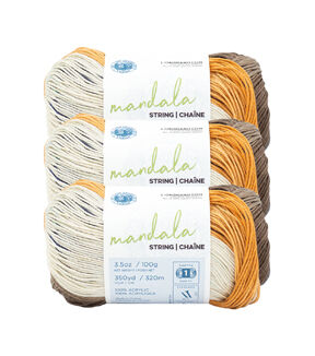 Lion Brand Mandala String 350yds Acrylic Superfine Yarn 3 Bundle