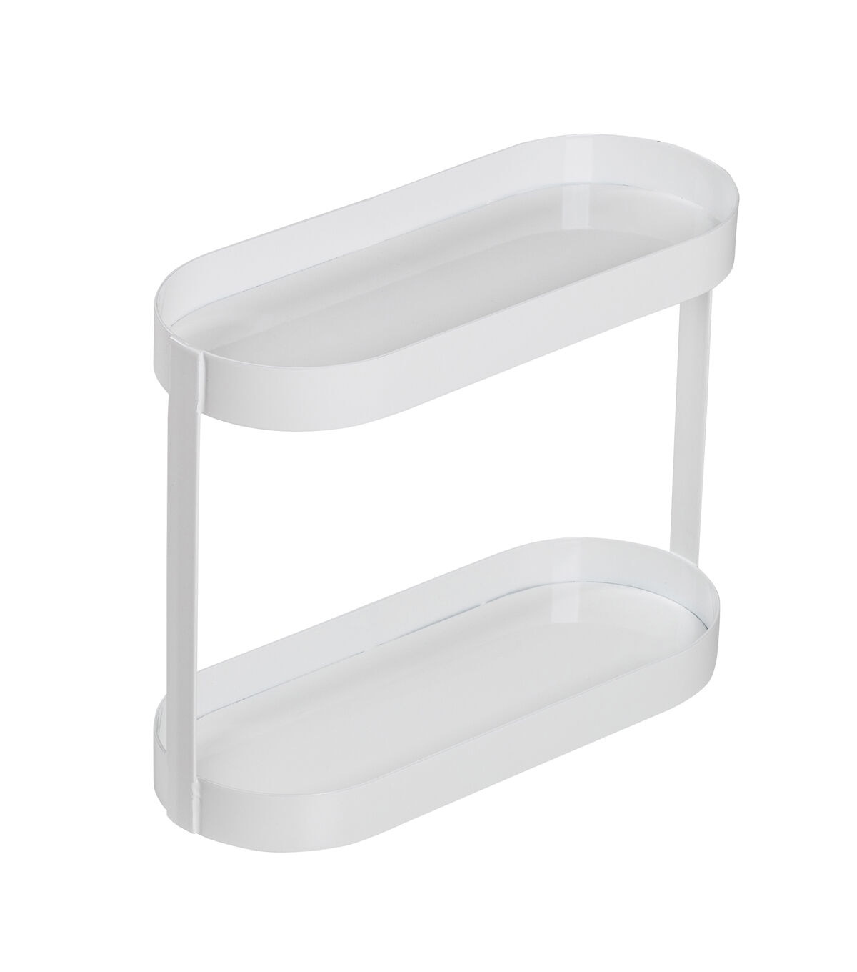 Honey Can Do 12 x 9.5 White 2 Tier Metal Bath Counter Organizer