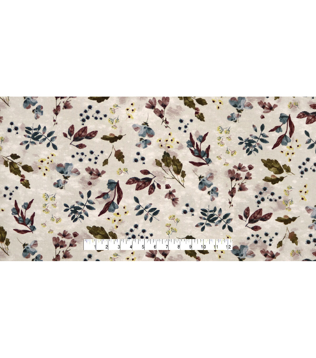 Leaves Beige Super Snuggle Flannel Fabric