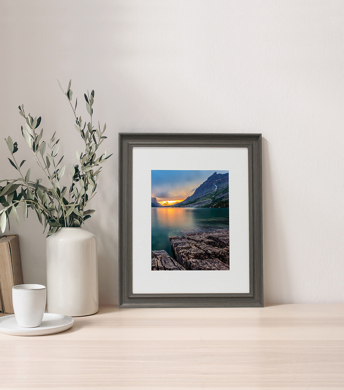 BP 16x20 Matted to 11x14 Rustic Gray Wall Frame