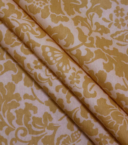 108 Tan Tonal Floral Wide Flannel Fabric