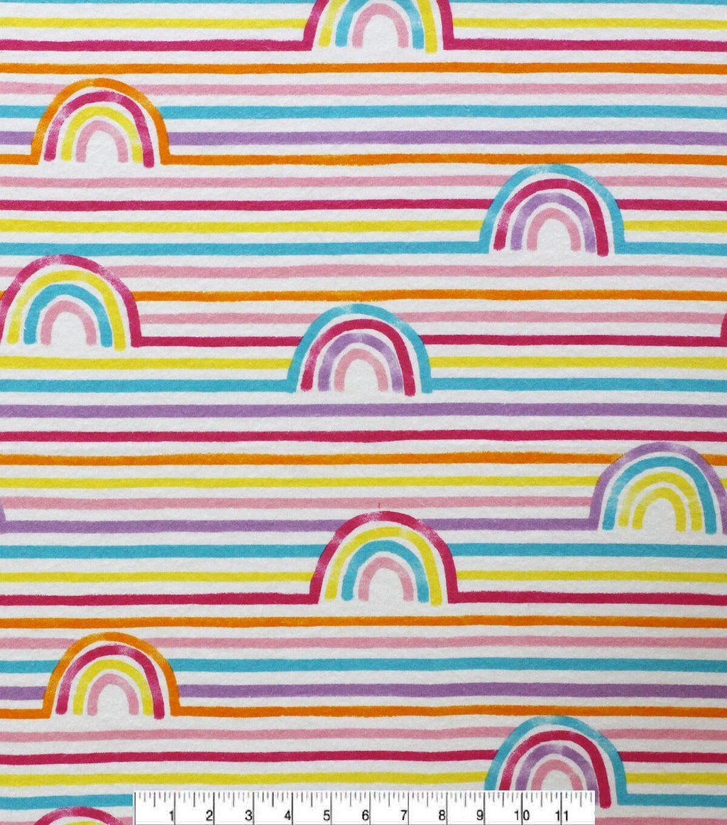 Linear Rainbow Super Snuggle Flannel Fabric