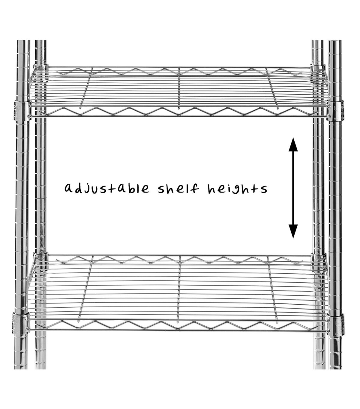 Honey Can Do 24 x 72 Chrome 5 Tier Adjustable Shelving Unit 250lbs