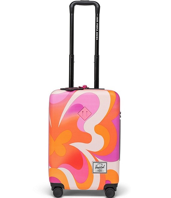 x Jade Purple Brown Butterfly Swirl Day Herschel Heritage Hardshell Large Carry Spinner Suitcase