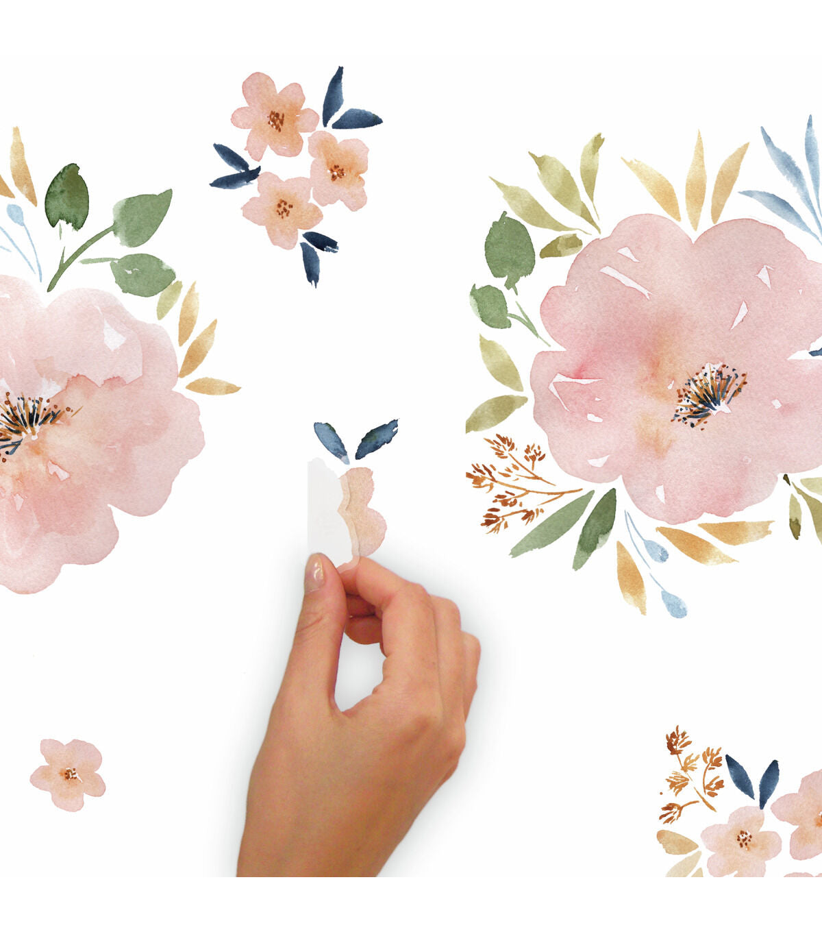 RoomMates Beth Schneider Sweet Blooms Watercolor Peel & Stick Wallpaper