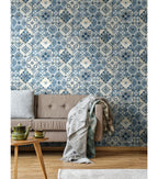 RoomMates Wallpaper Mediterranean Tile