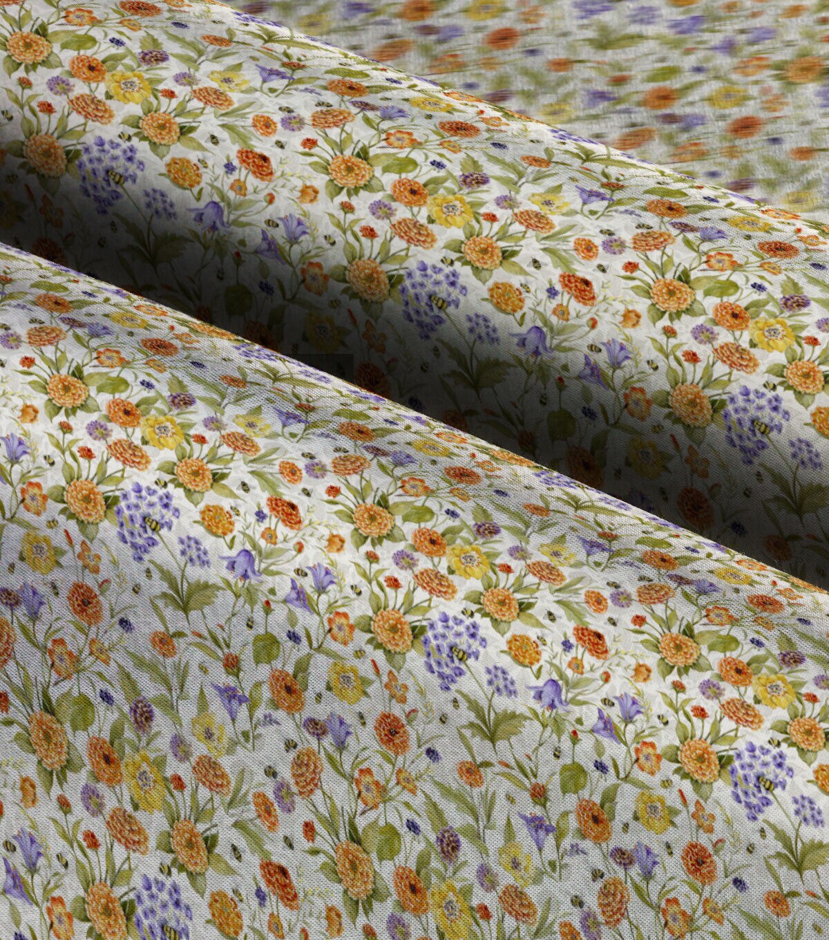 Susan Winget Bees & Orange Flowers Premium Cotton Fabric