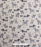 Cute Dog Sketch Blizzard Fleece Fabric
