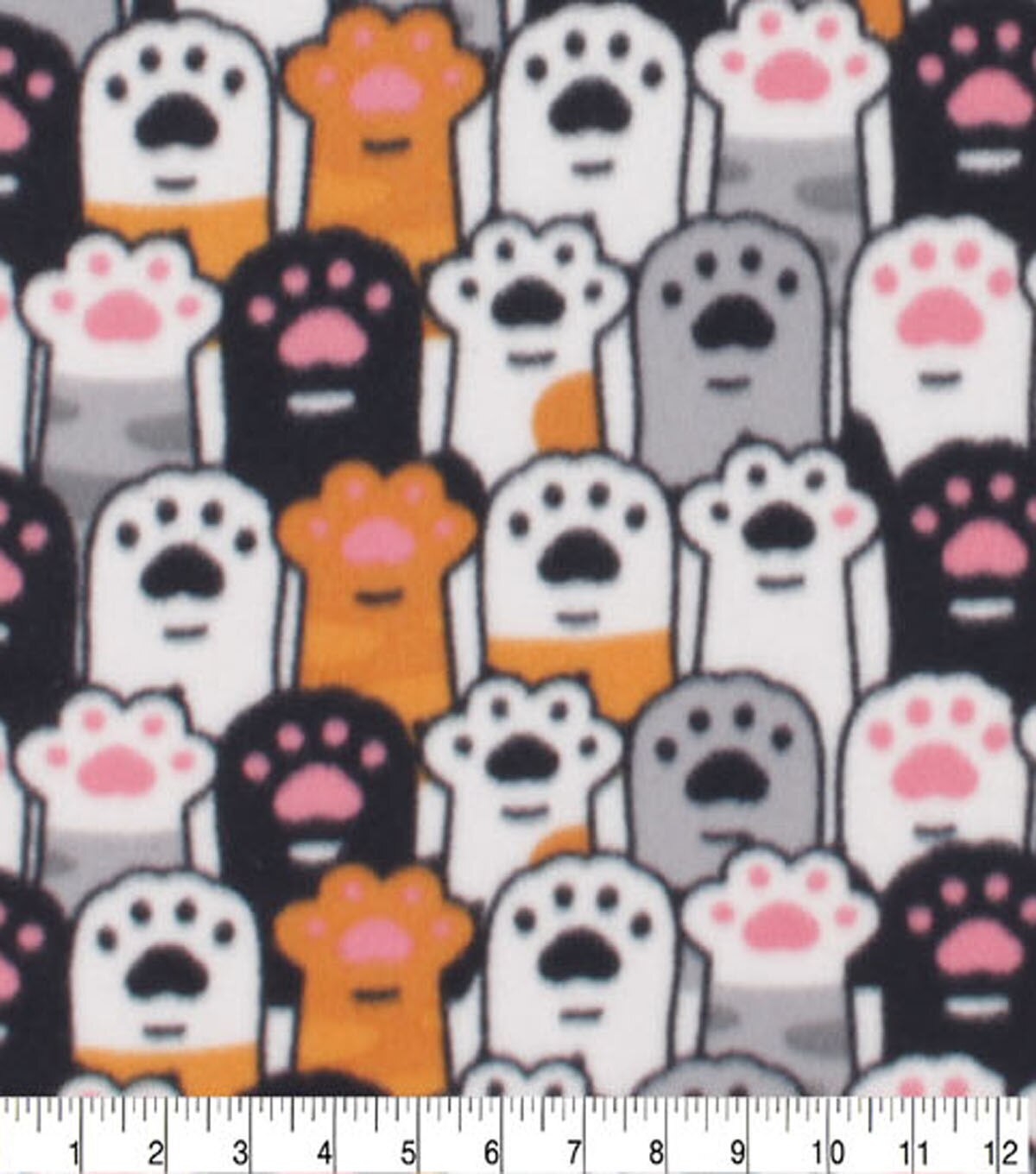Cat Paws Blizzard Fleece Fabric