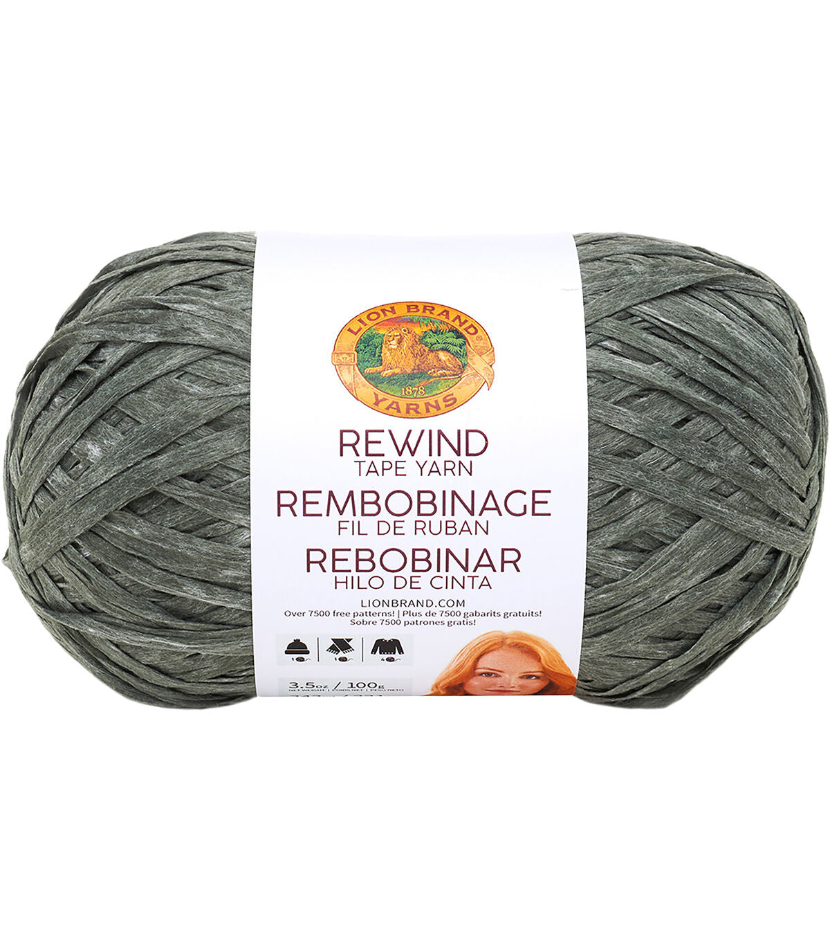 Lion Brand Rewind Tape 219yds Bulky Polyester Yarn