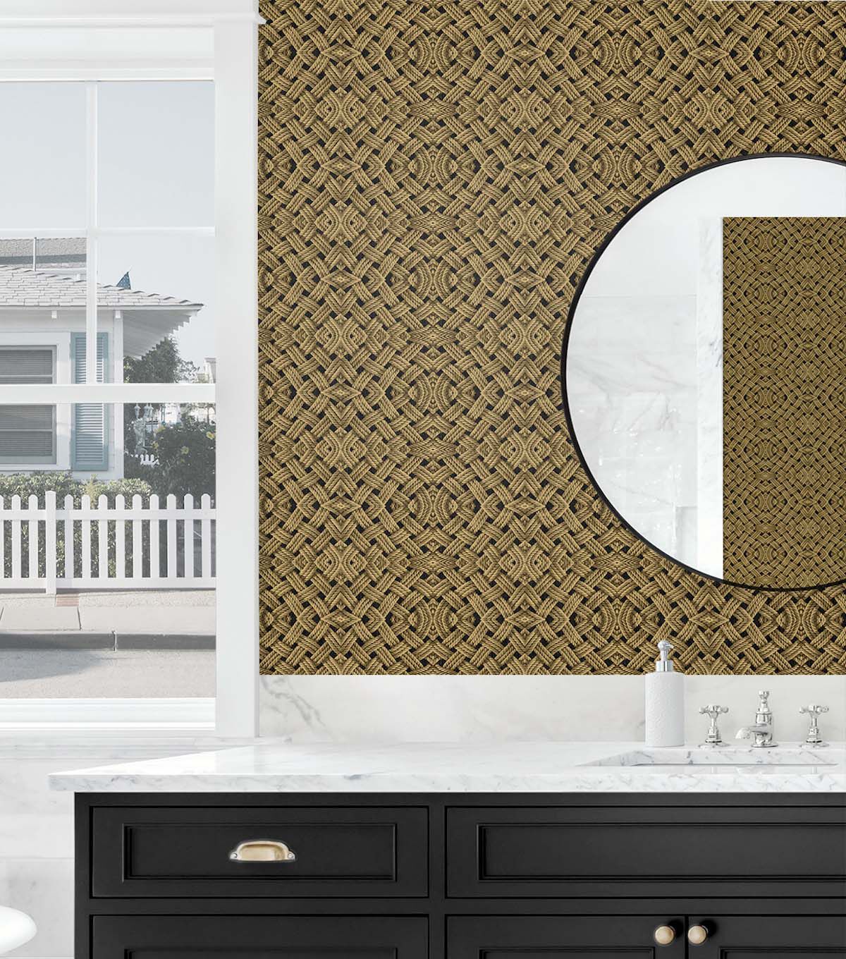 Tommy Bahama 20.5' x 18' Noir Offshore Peel & Stick Wallpaper