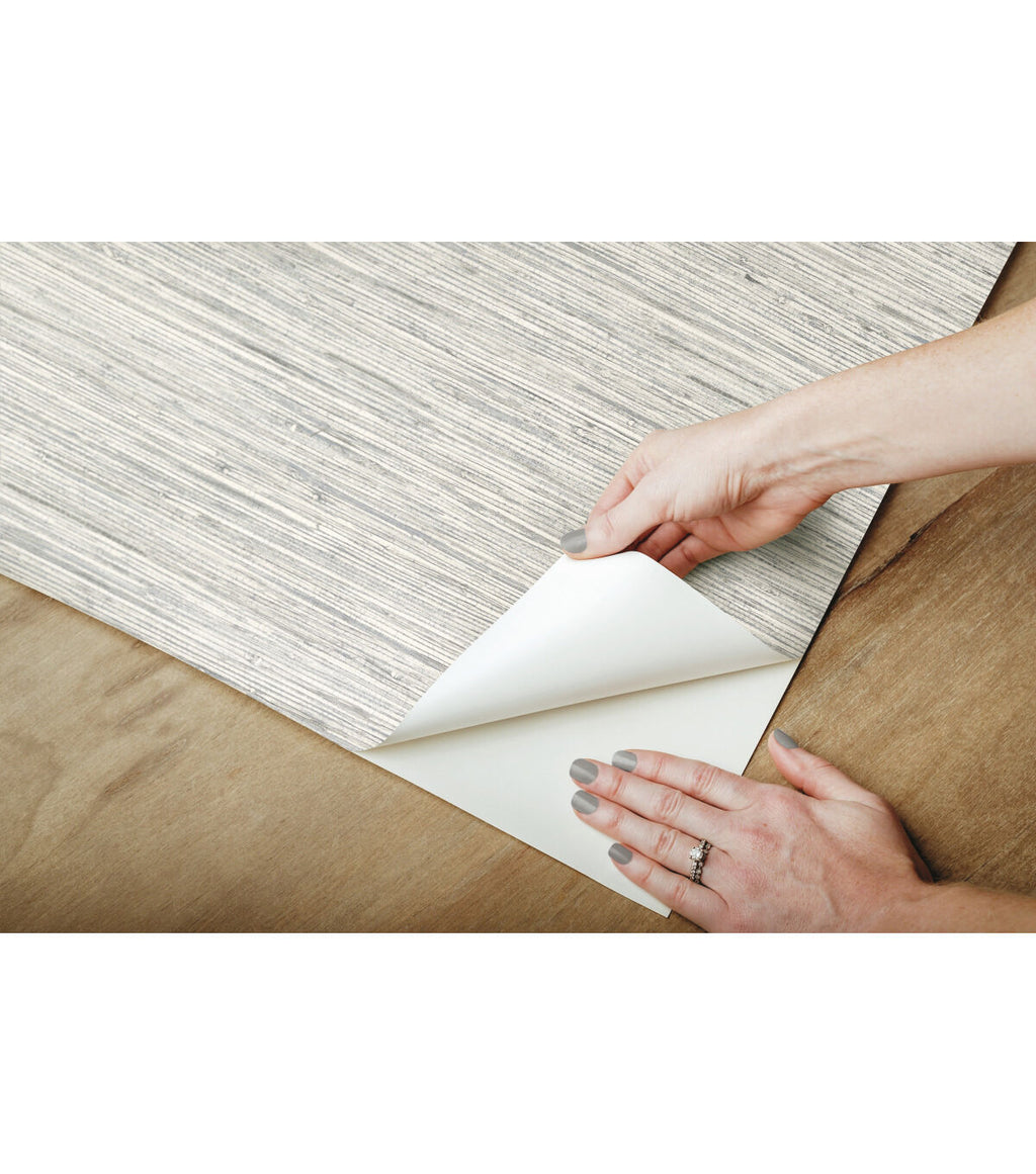 York Wallcoverings Wallpaper Grey Grasscloth