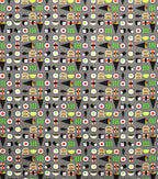 Sushi Faces Super Snuggle Flannel Fabric