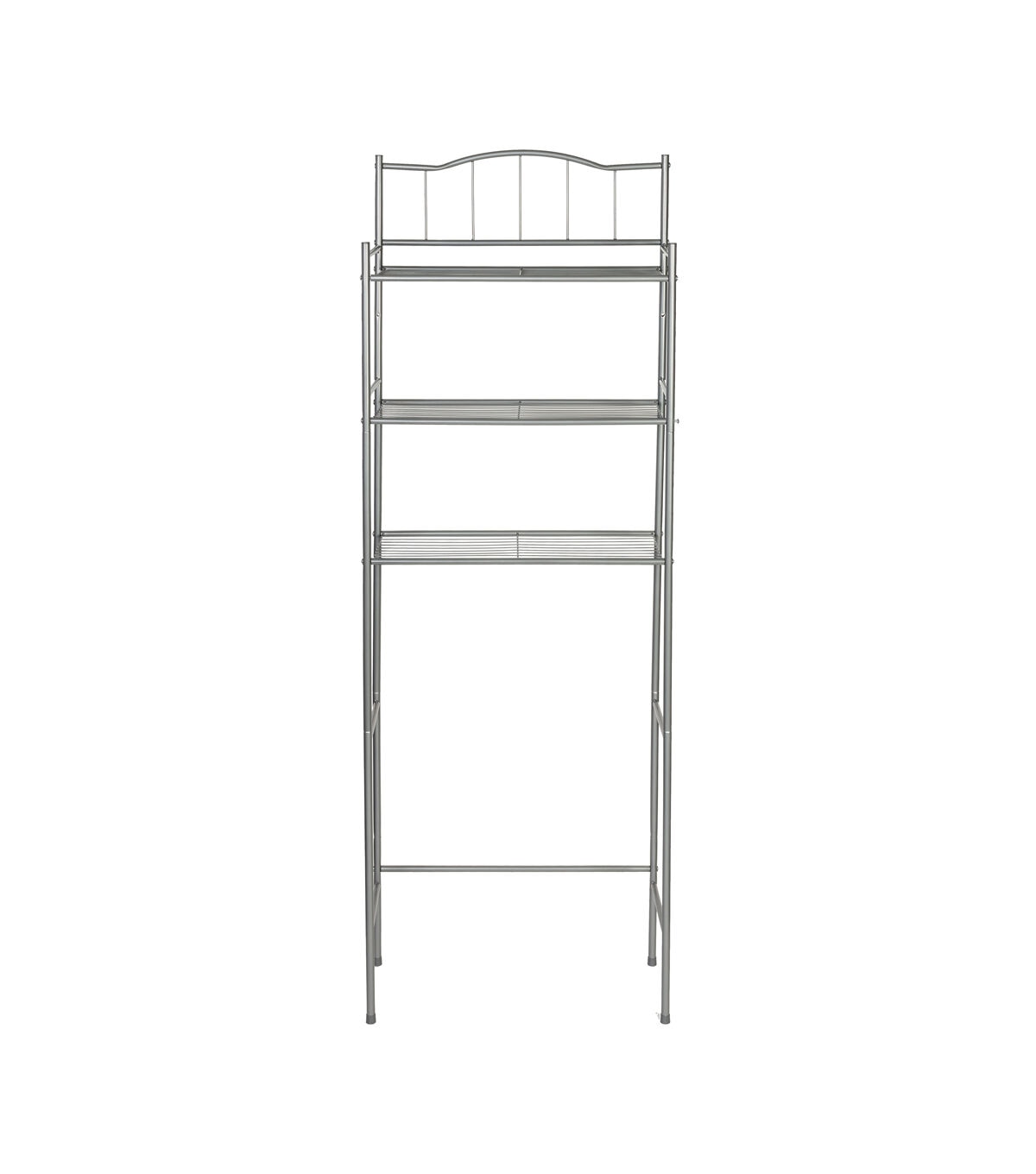 Honey Can Do 23 x 65 Satin Nickel 3 Tier Over The Toilet Space Saver