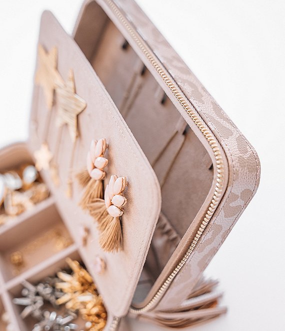 Vegan Leather Jewelry Leopard Organizer