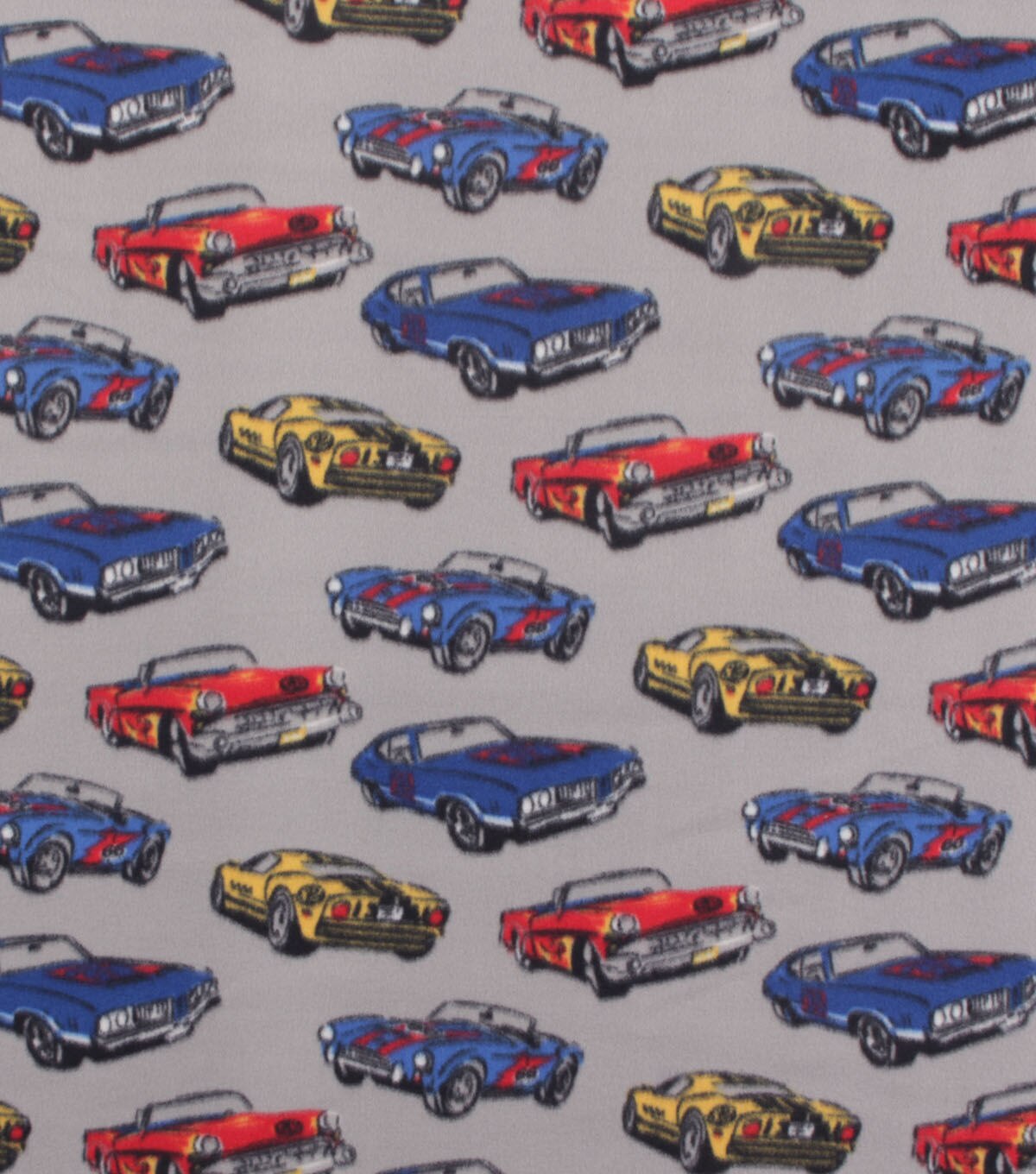 Race Cars Blizzard Fleece Fabric