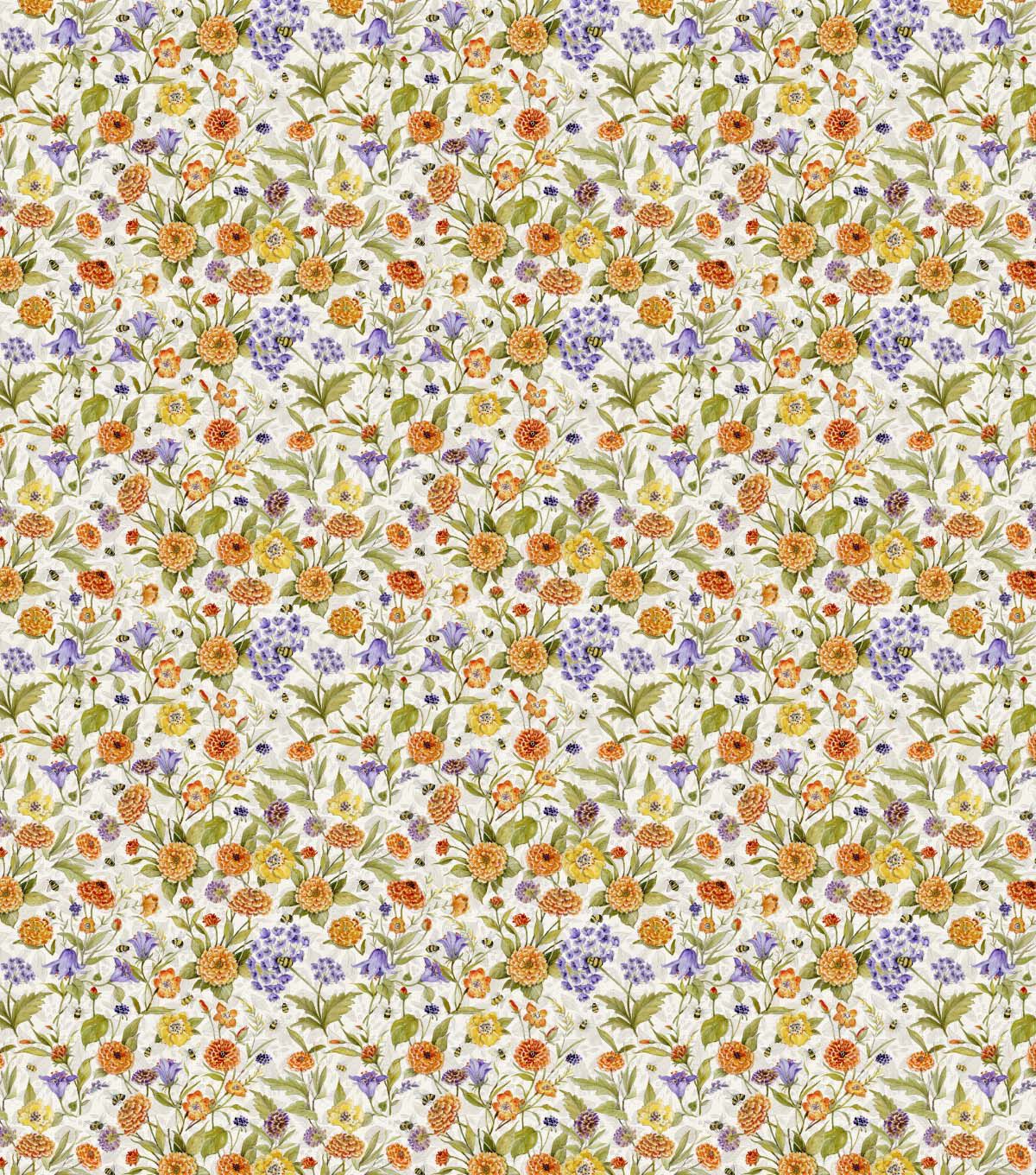 Susan Winget Bees & Orange Flowers Premium Cotton Fabric