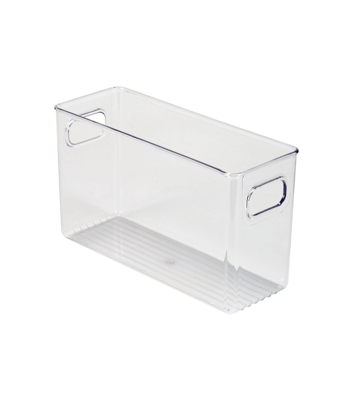 Simplify 10 x 6 Clear Narrow Vertical Stripe Organizer With Handles