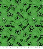 Minecraft Chibi Creeper Cotton Fabric