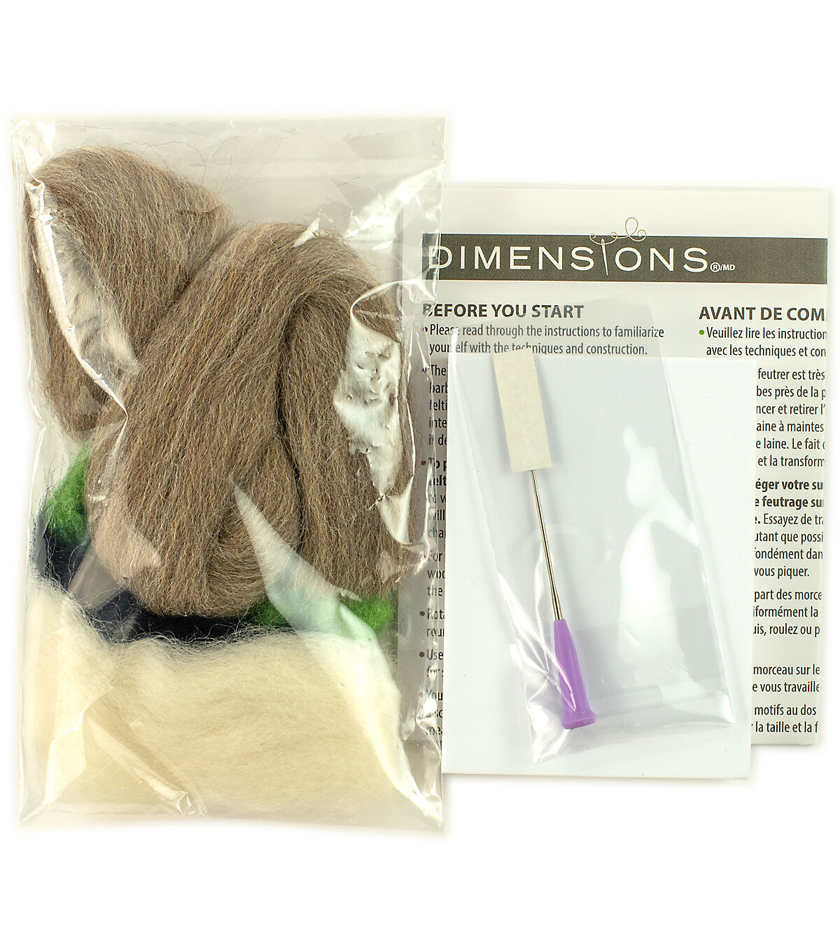 Dimensions 3.5 Koala Wool Roving Needle Felting Kit