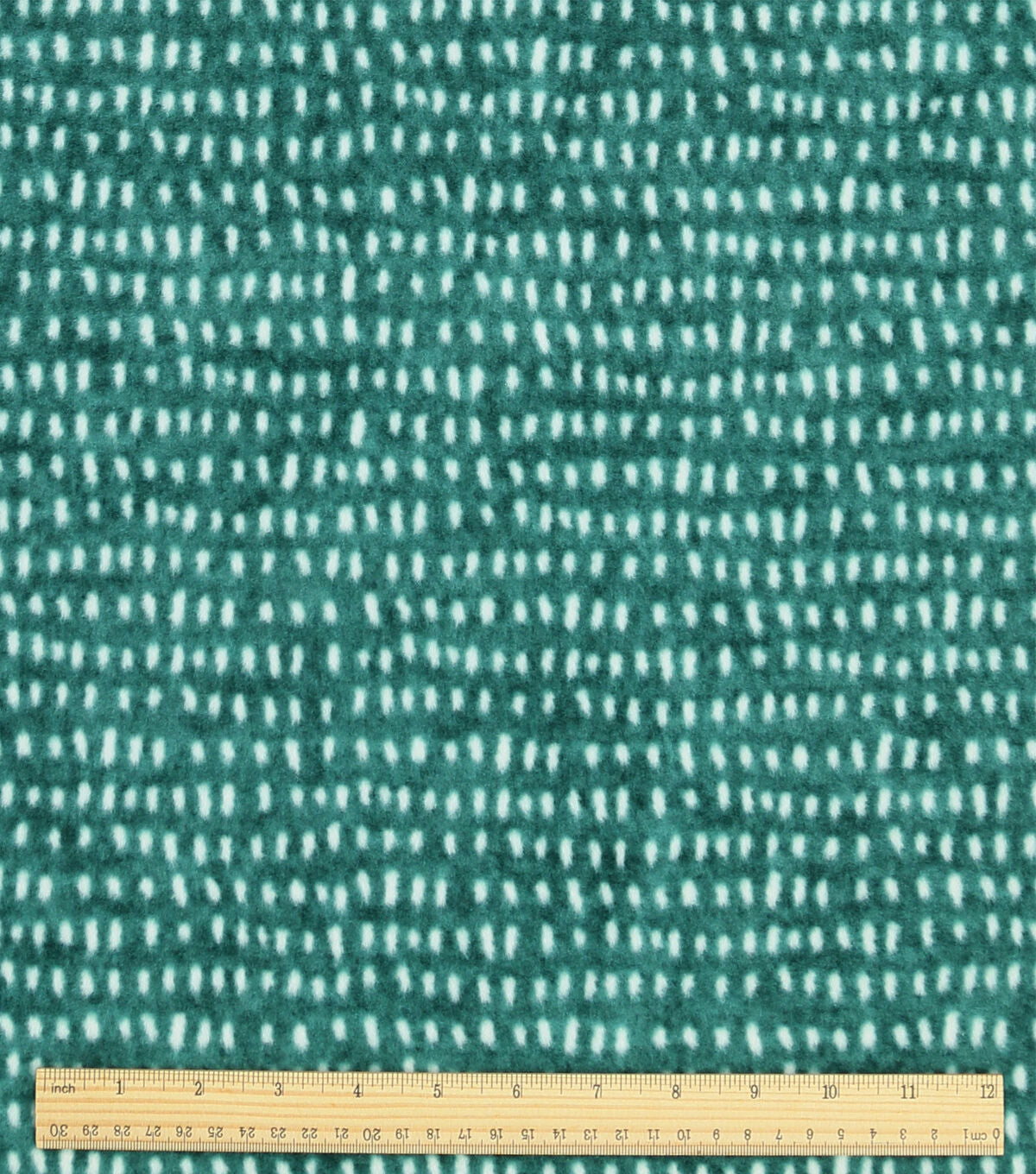 Blue Linear Spots Heather Luxe Fleece Fabric