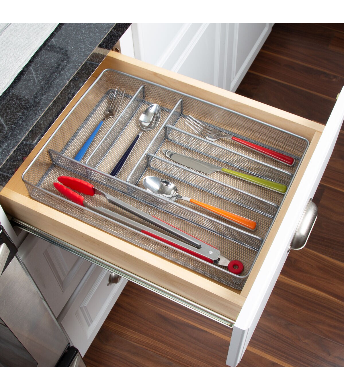 Honey Can Do 16'' x 11'' 6 Compartment Mesh Drawer Organizer