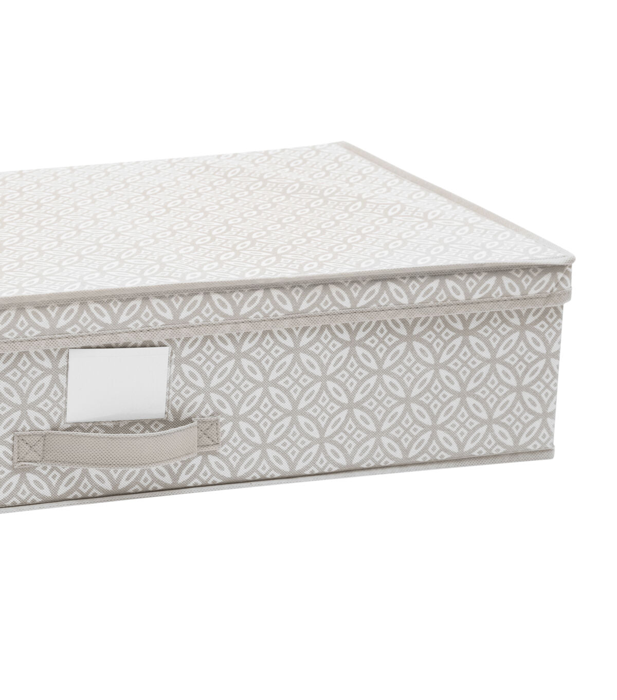 Simplify 28 x 6 Gray Boho Under the Bed Storage Box With Handle