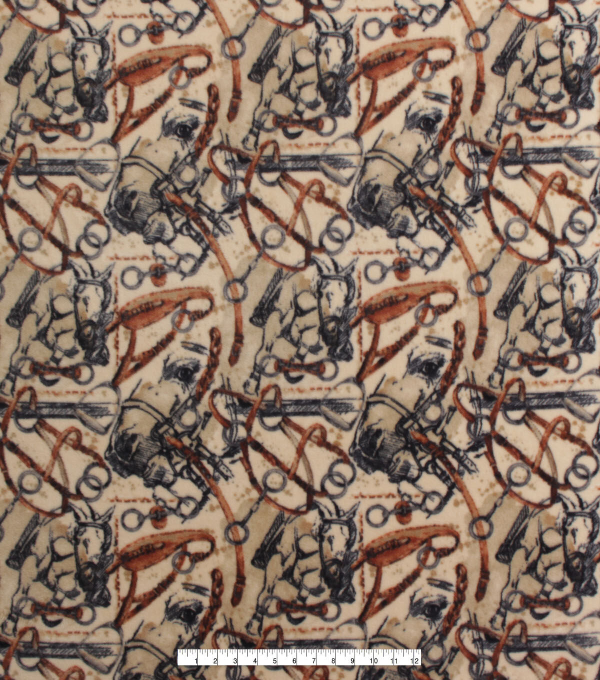 Horse Reins Anti Pill Fleece Fabric