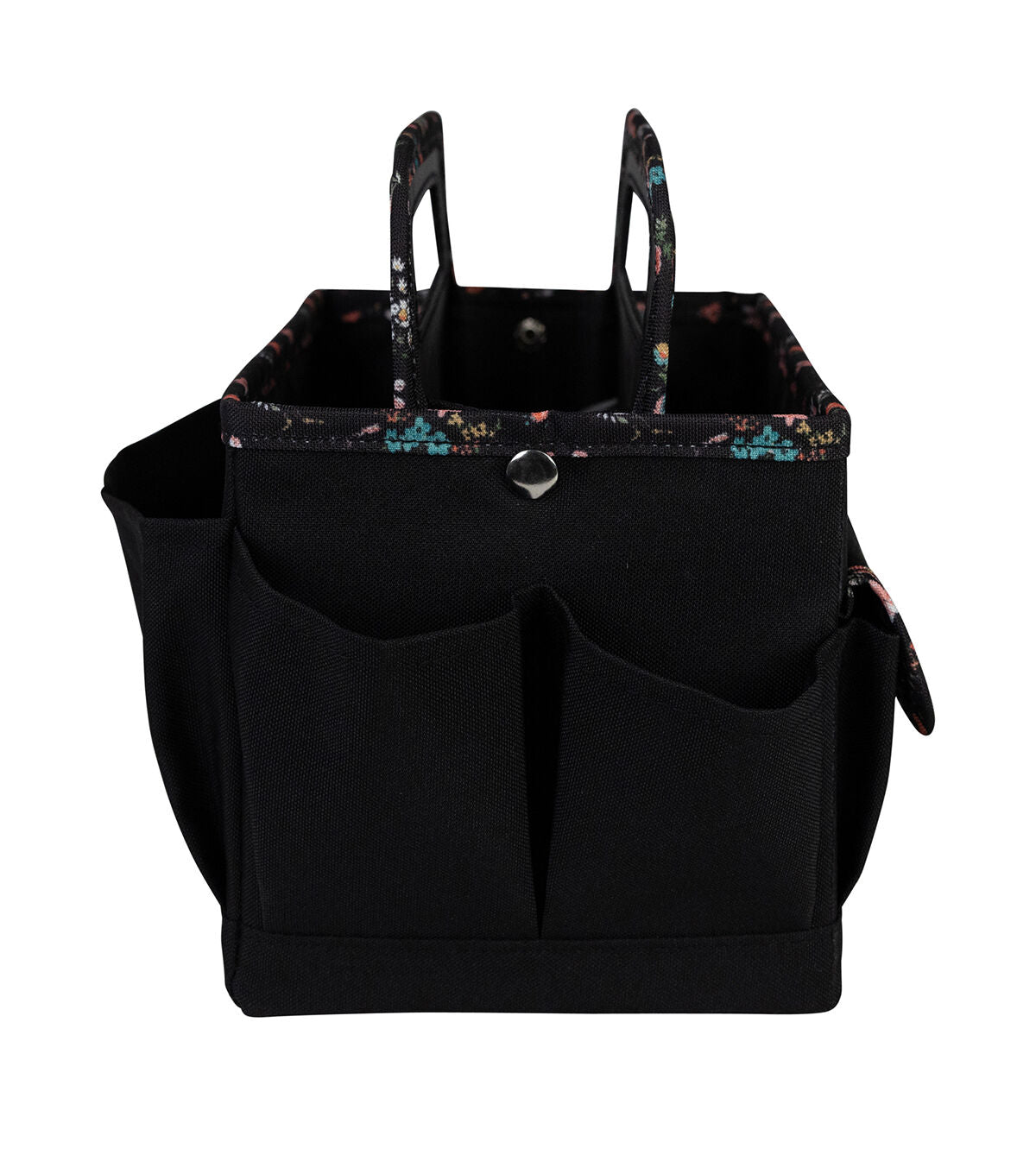 Everything Mary 9 Floral on Black Collapsible Craft Caddy