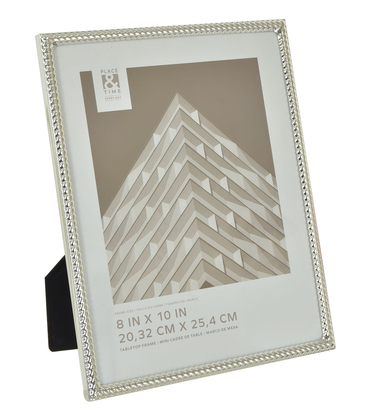 8 x 10 Silver Rope Tabletop Picture Frame by Place & Time