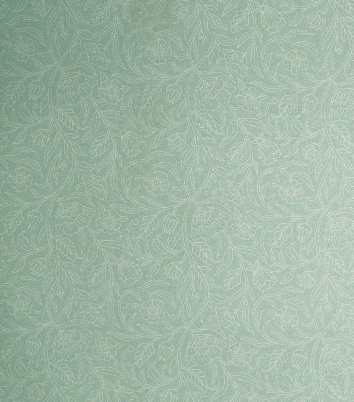 Green Floral Super Snuggle Flannel Fabric