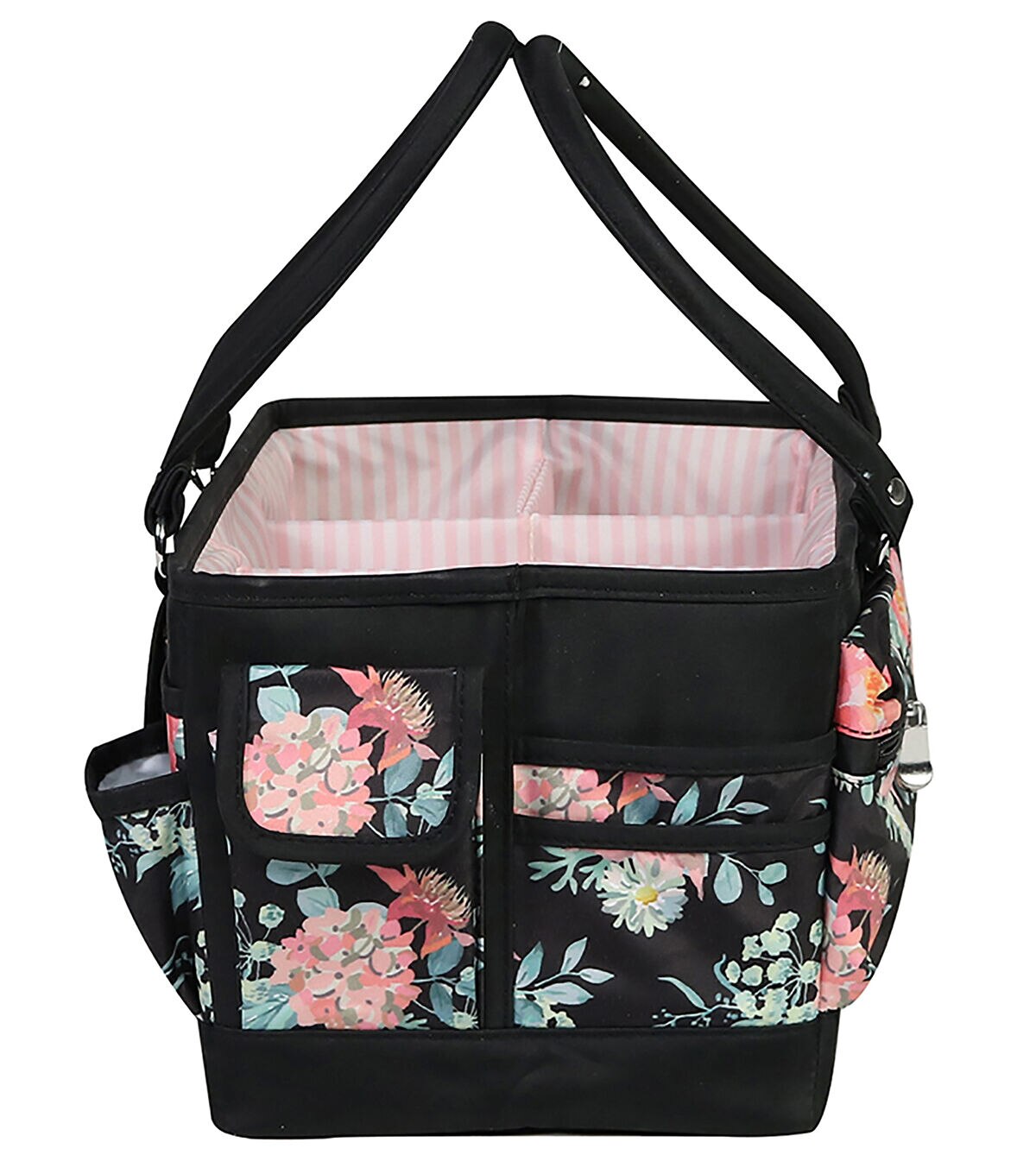 Everything Mary 13 Black Floral Collapsible Deluxe Store & Tote