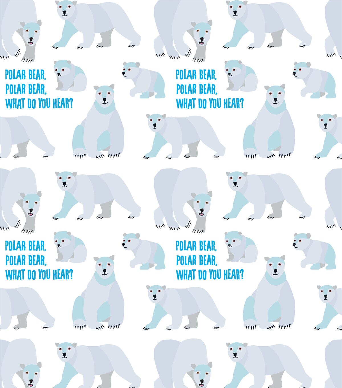 Eric Carle Polar Bear Classic Cotton Fabric