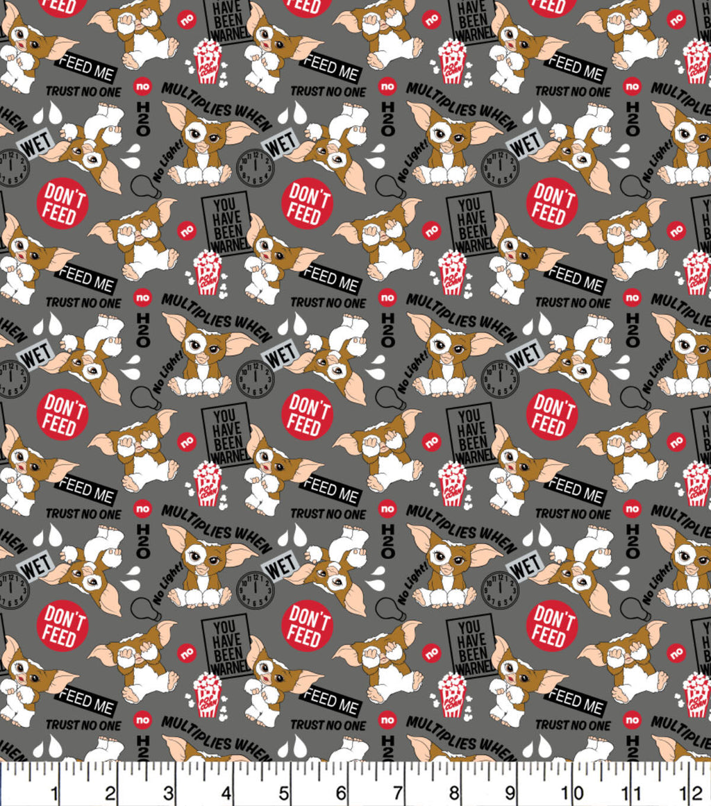 Gremlins Rules Pop Culture Cotton Fabric