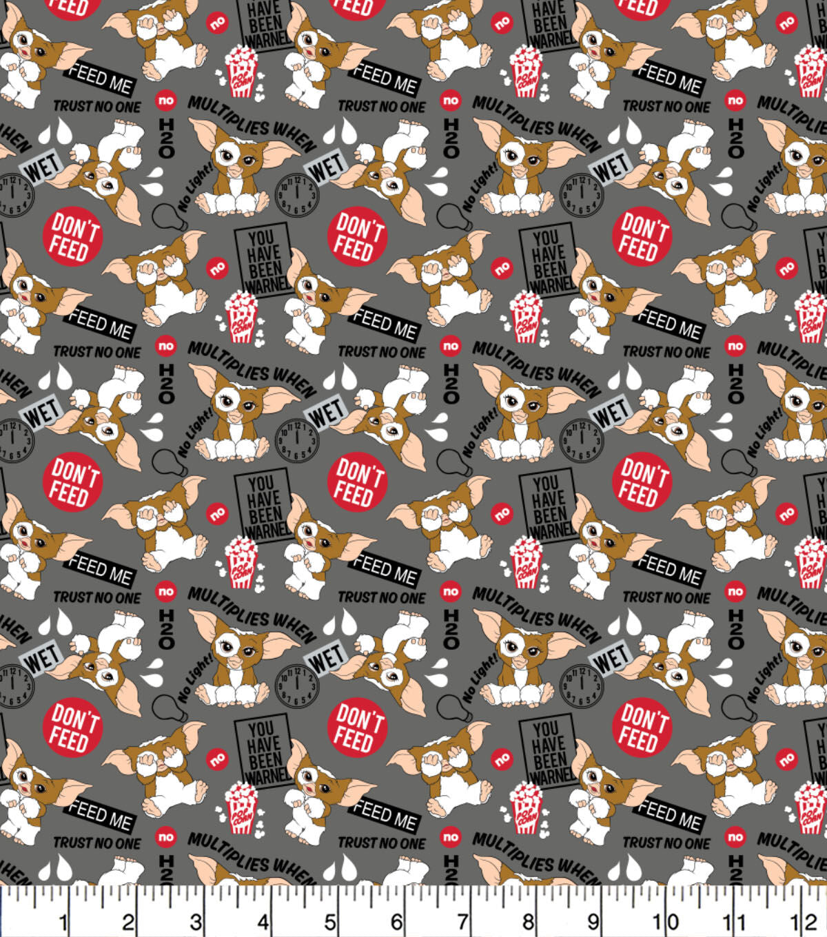 Gremlins Rules Pop Culture Cotton Fabric