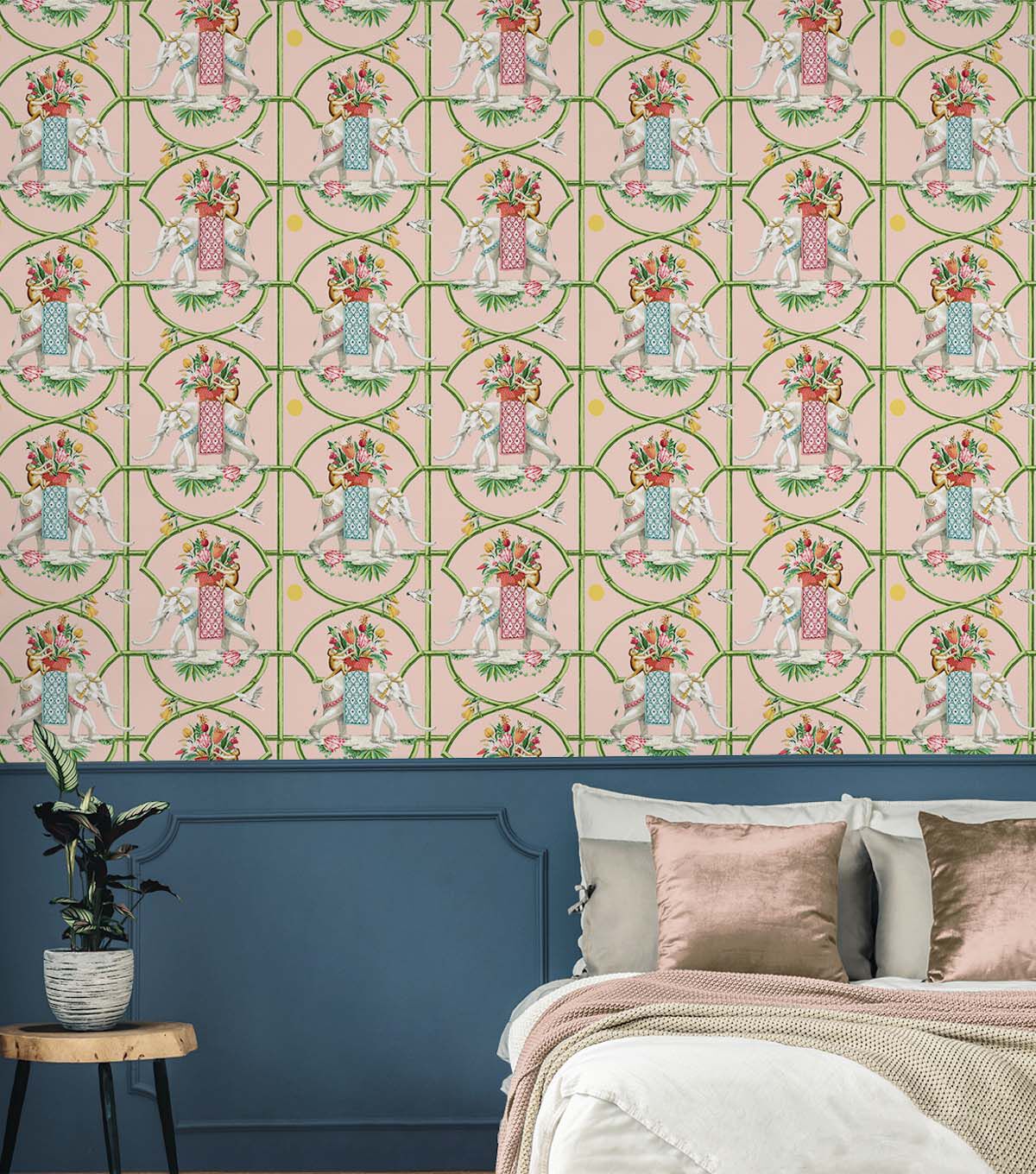 Harrison Howard 20.5' x 18' Petal Chinoiserie Peel & Stick Wallpaper