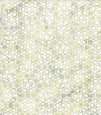 Green Packed Hexagons Batik Cotton Fabric