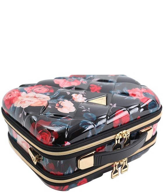 Savoir Collection Quilted Floral Print Travel Beauty Case