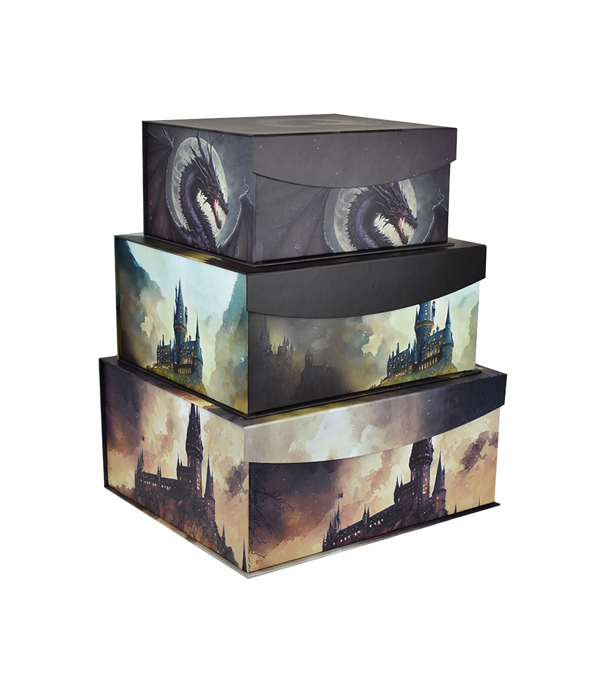 14 Watercolor Castle Fliptop Box by Place & Time