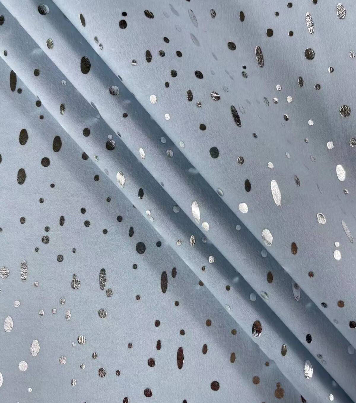 Speckle Blue Foil Flannel Fabric