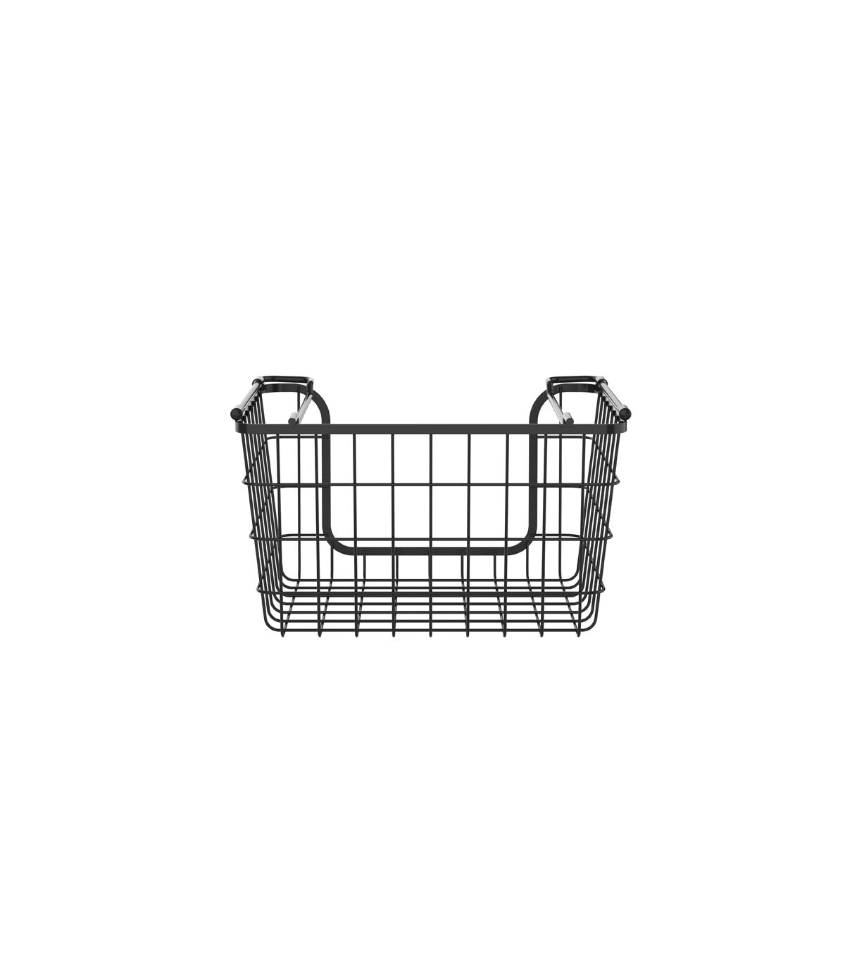 Oceanstar 12 x 10 Black Stackable Metal Wire Storage Baskets 3pk