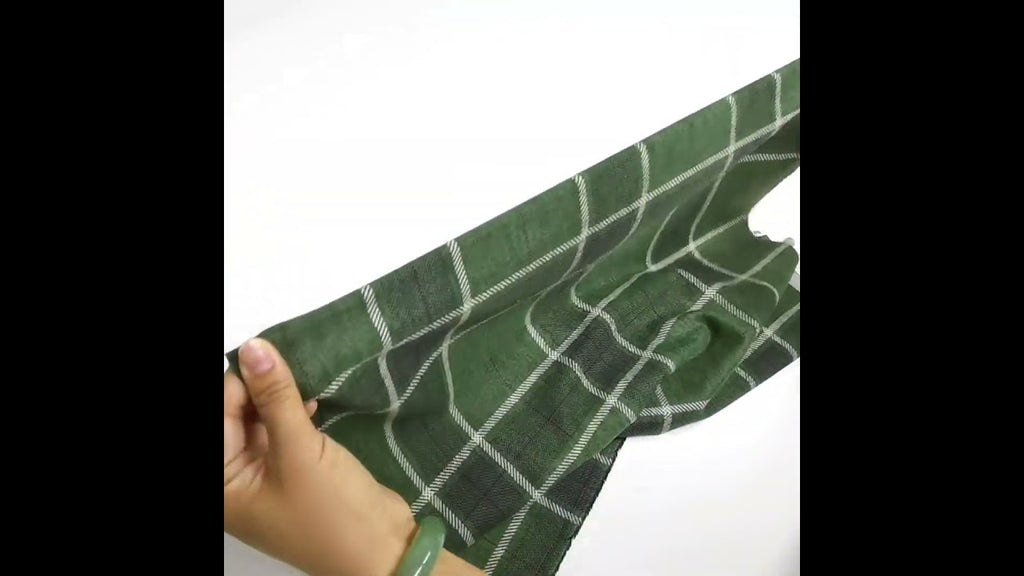 Green Plaid Luxe Flannel Fabric