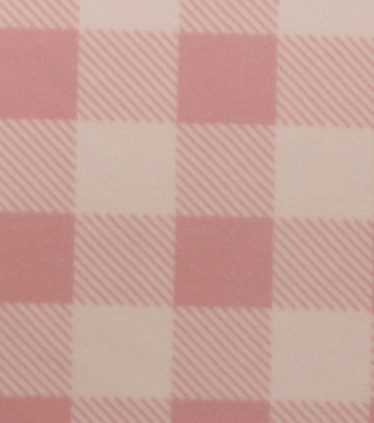 Pink Gingham Blizzard Fleece Fabric
