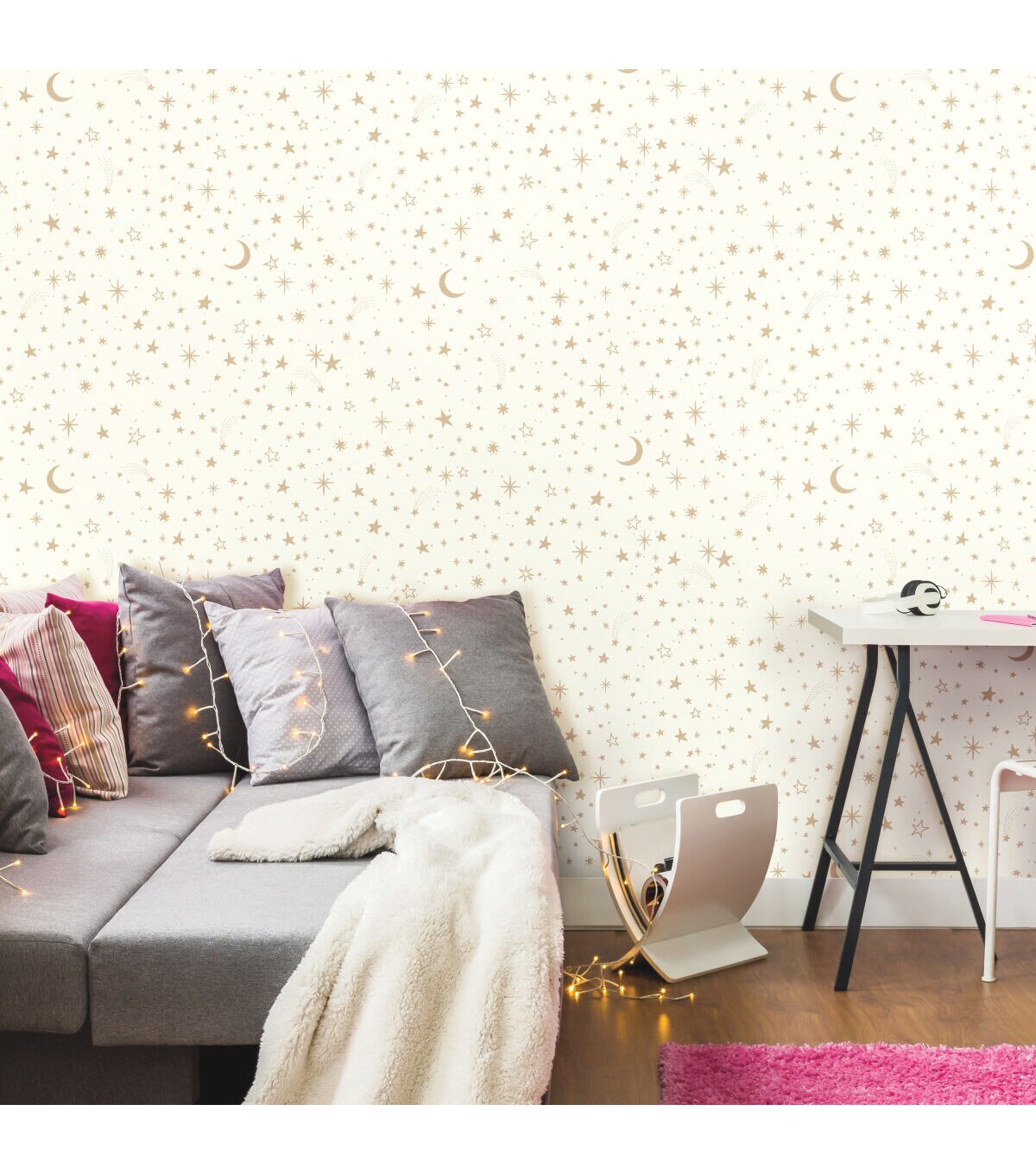 RoomMates Wallpaper Gold Twinkle Little Star